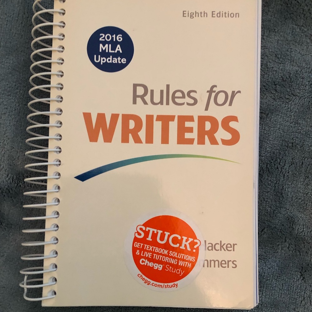 Rules for WRITERS eighth edition